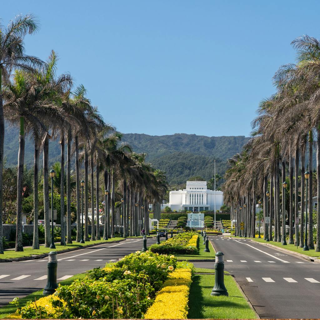 Distant View of Laie Hawaii Temple